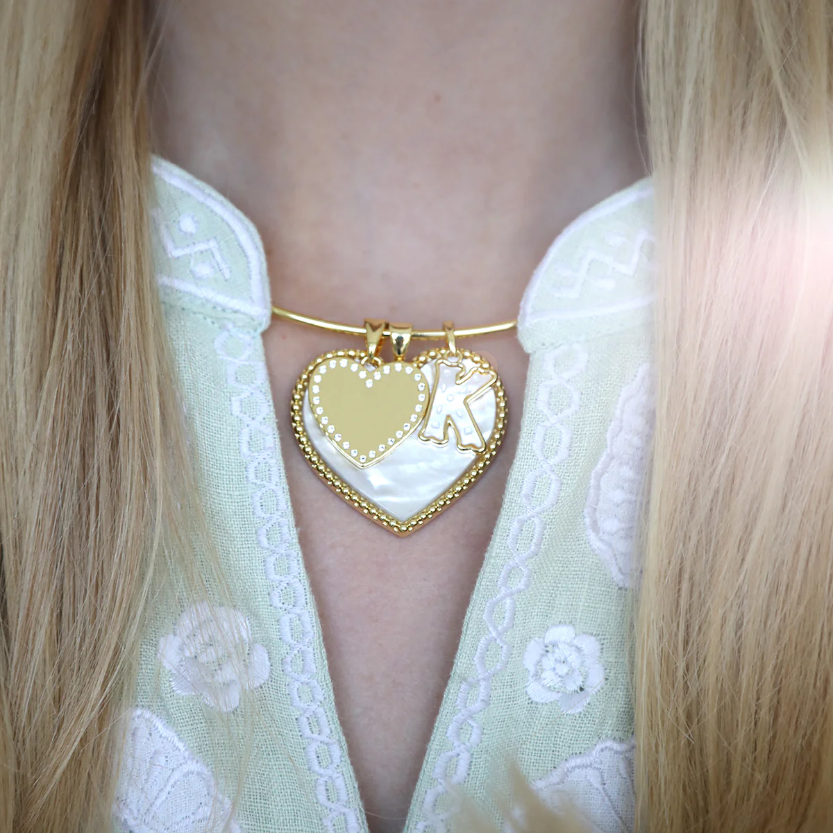 Beaded Heart Pendant - Image 4