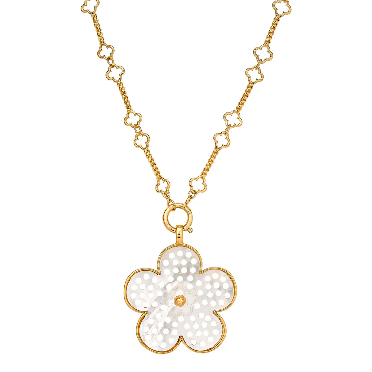 Brigitta Pendant + Quatrefoil Chain