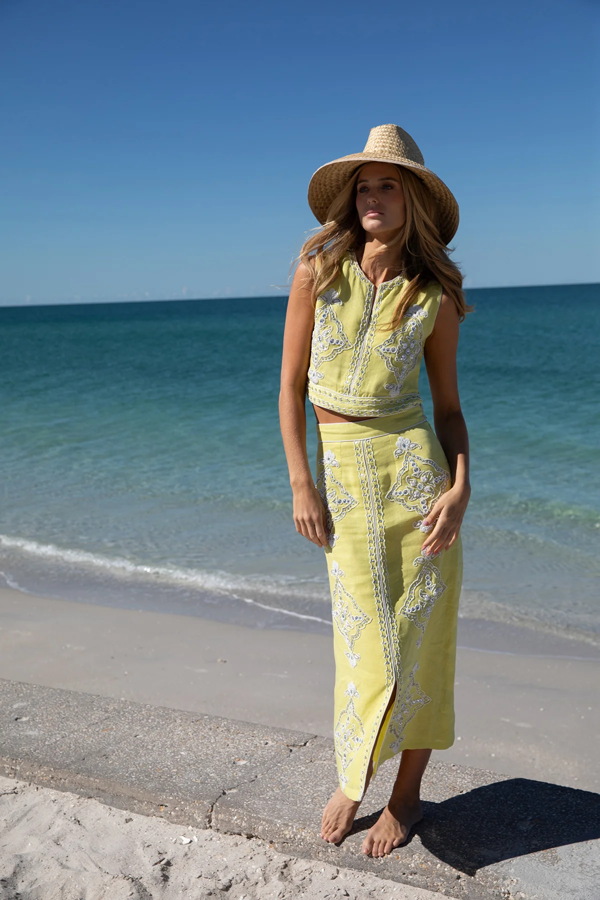 Limoncello Beaded Clara Skirt - Image 4