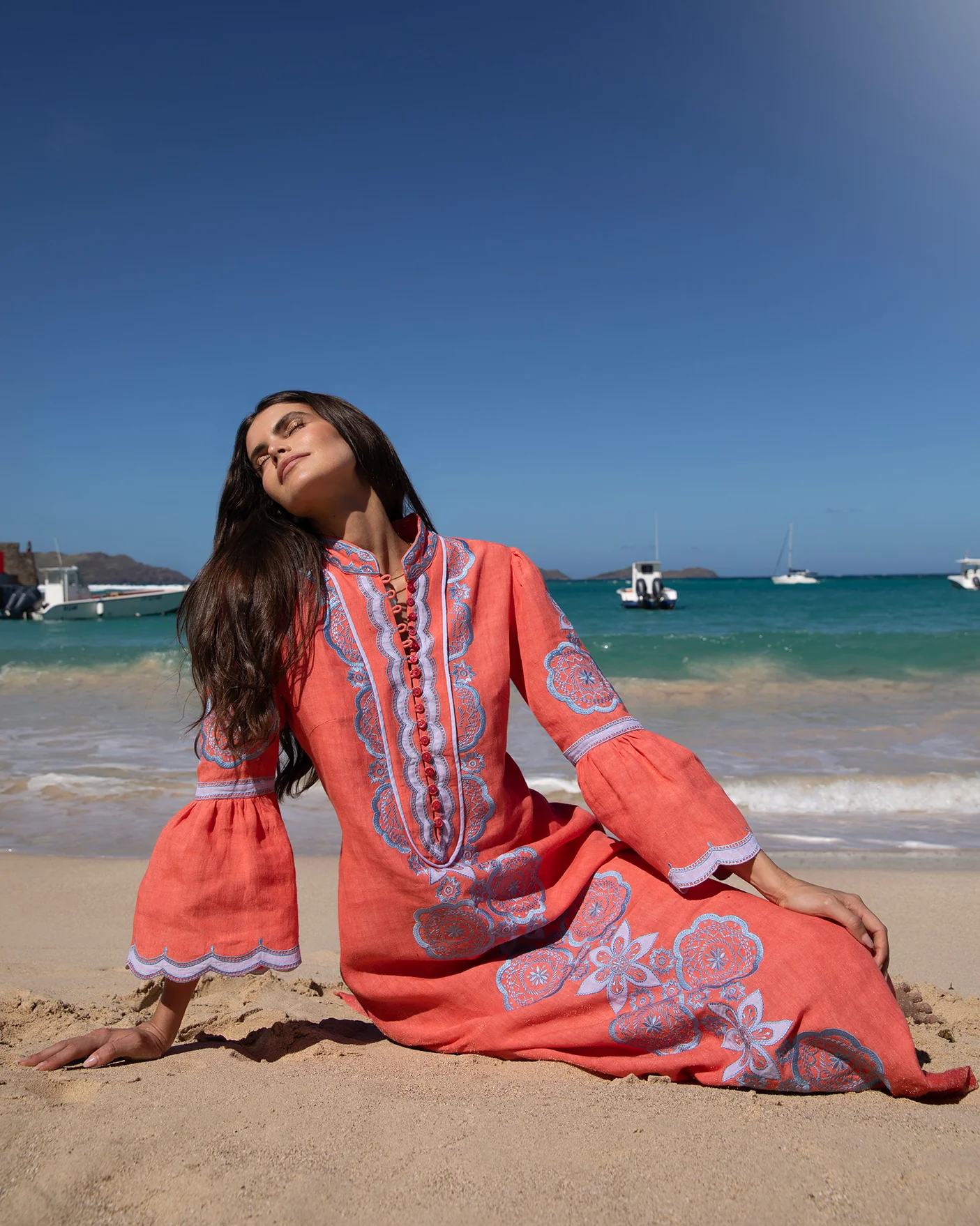 Cerise Bleu Celine Kaftan - Image 3