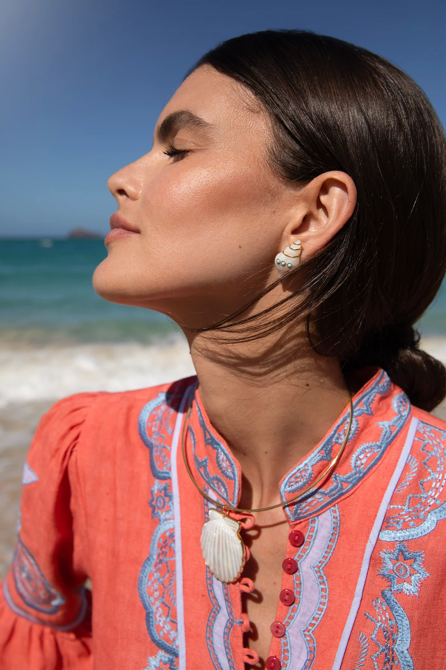 Cerise Bleu Celine Kaftan - Image 4