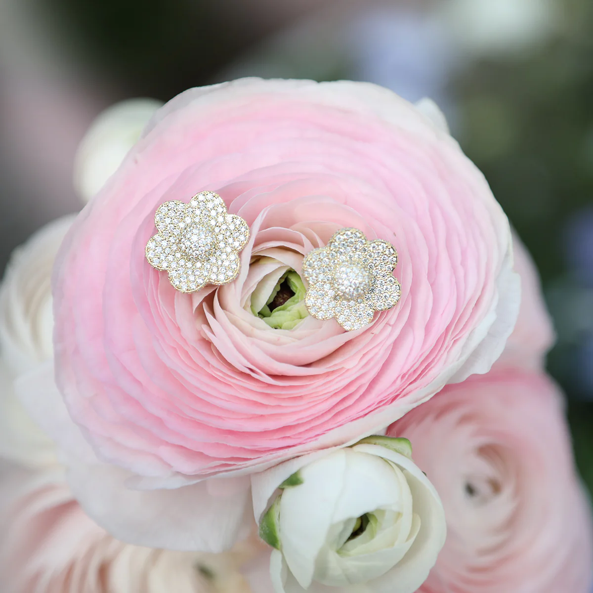 Diamond Fleur Earring - Image 3