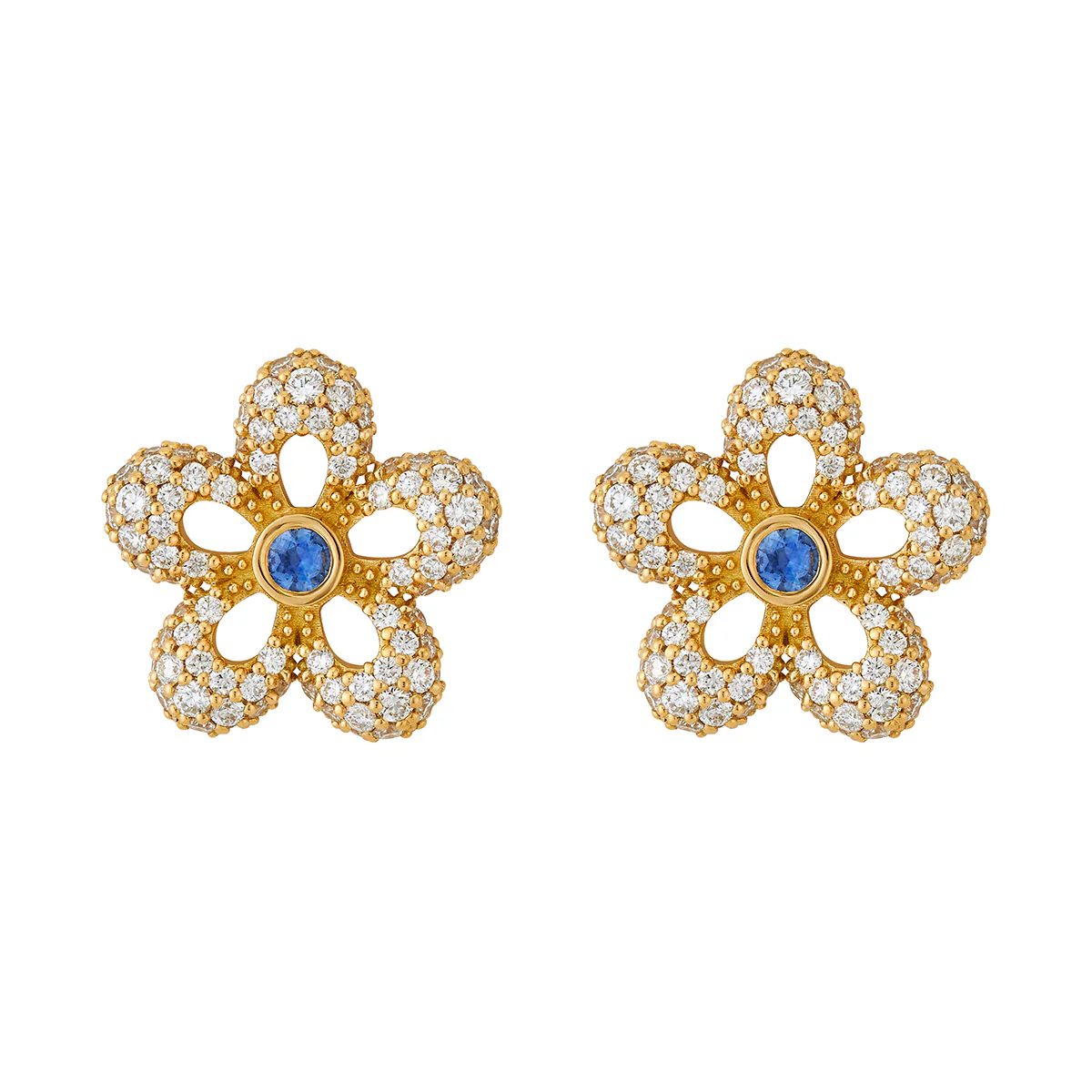 Diamond Gemma Stud - Sapphire