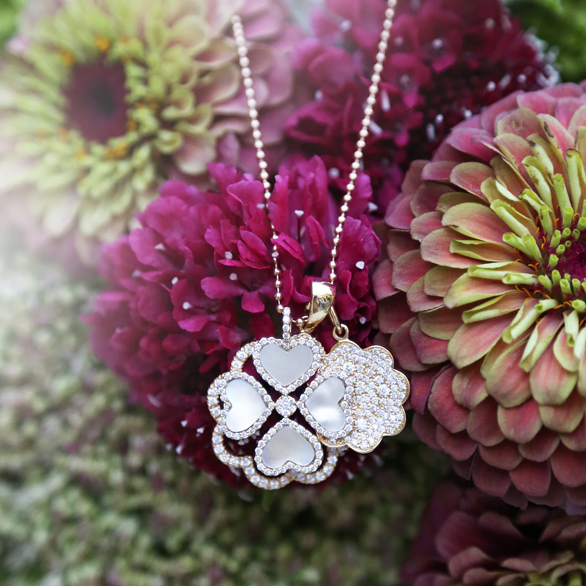 Diamond Heart Clover - MOP - Image 4