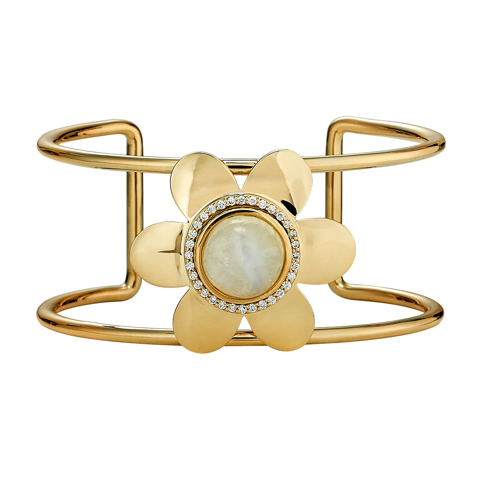 Diamond & Moonstone Fleur Cuff
