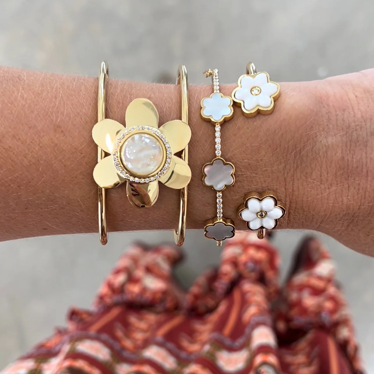 Diamond & Moonstone Fleur Cuff - Image 2