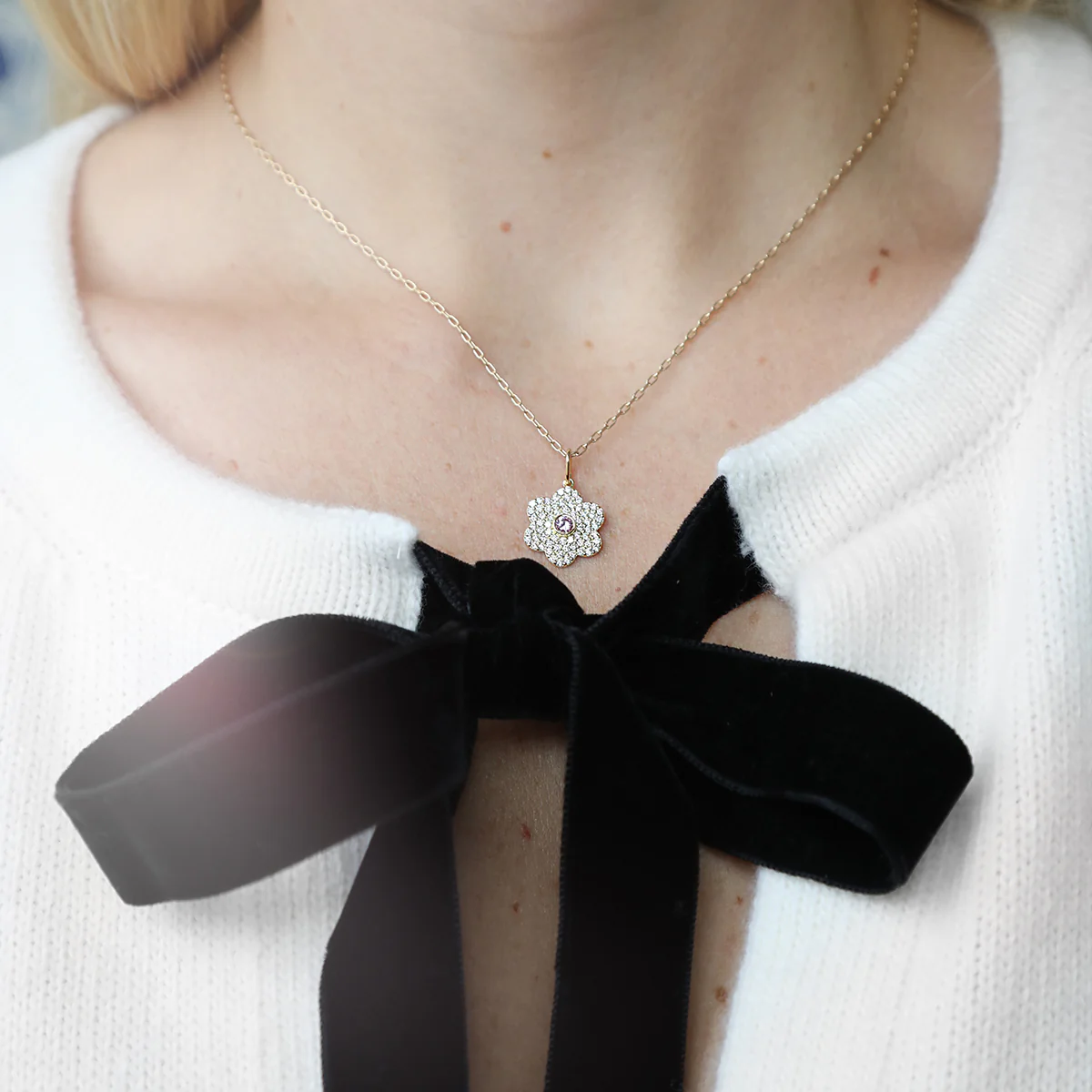 Diamond Petal Charm - Pink - Image 2