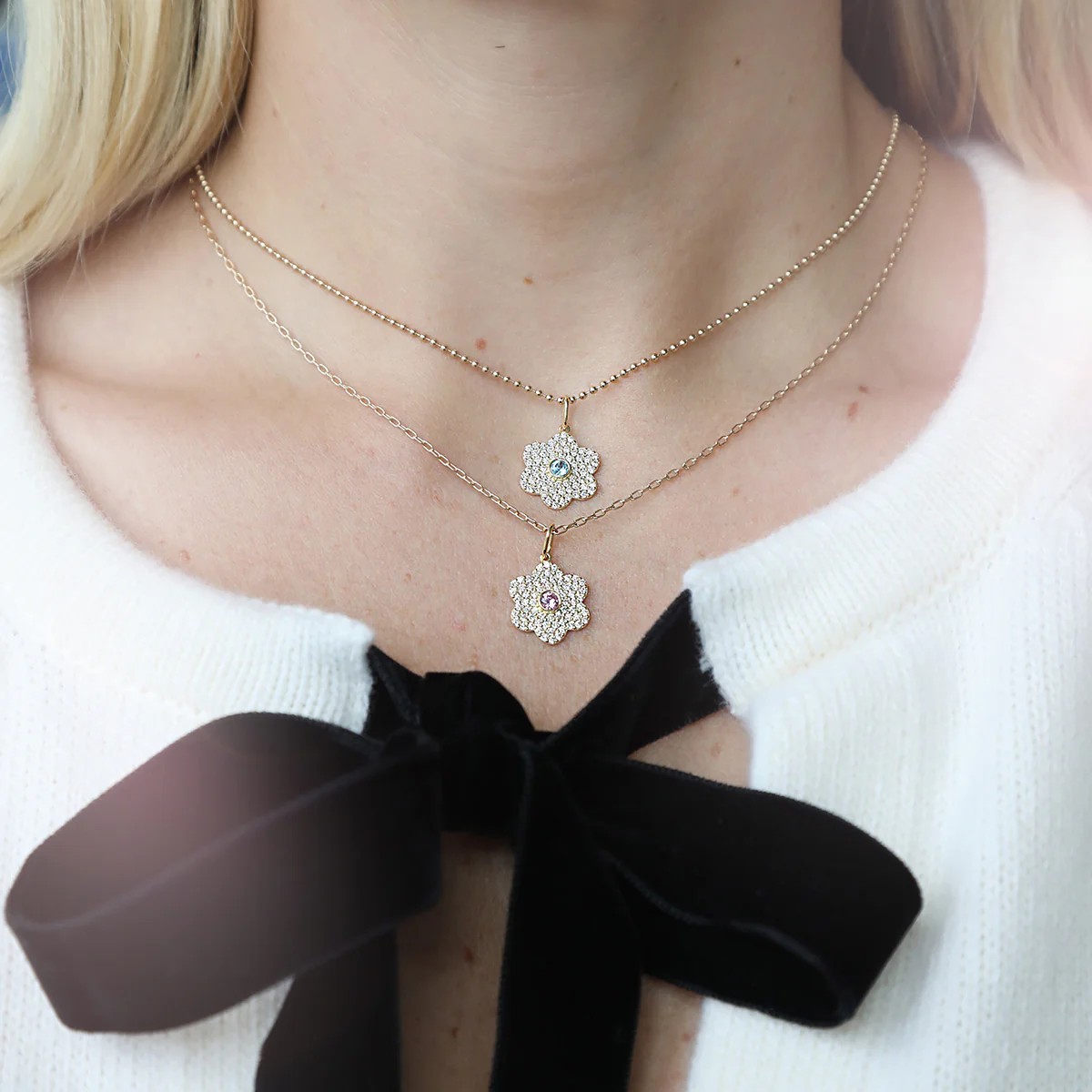 Diamond Petal Charm - Pink - Image 3