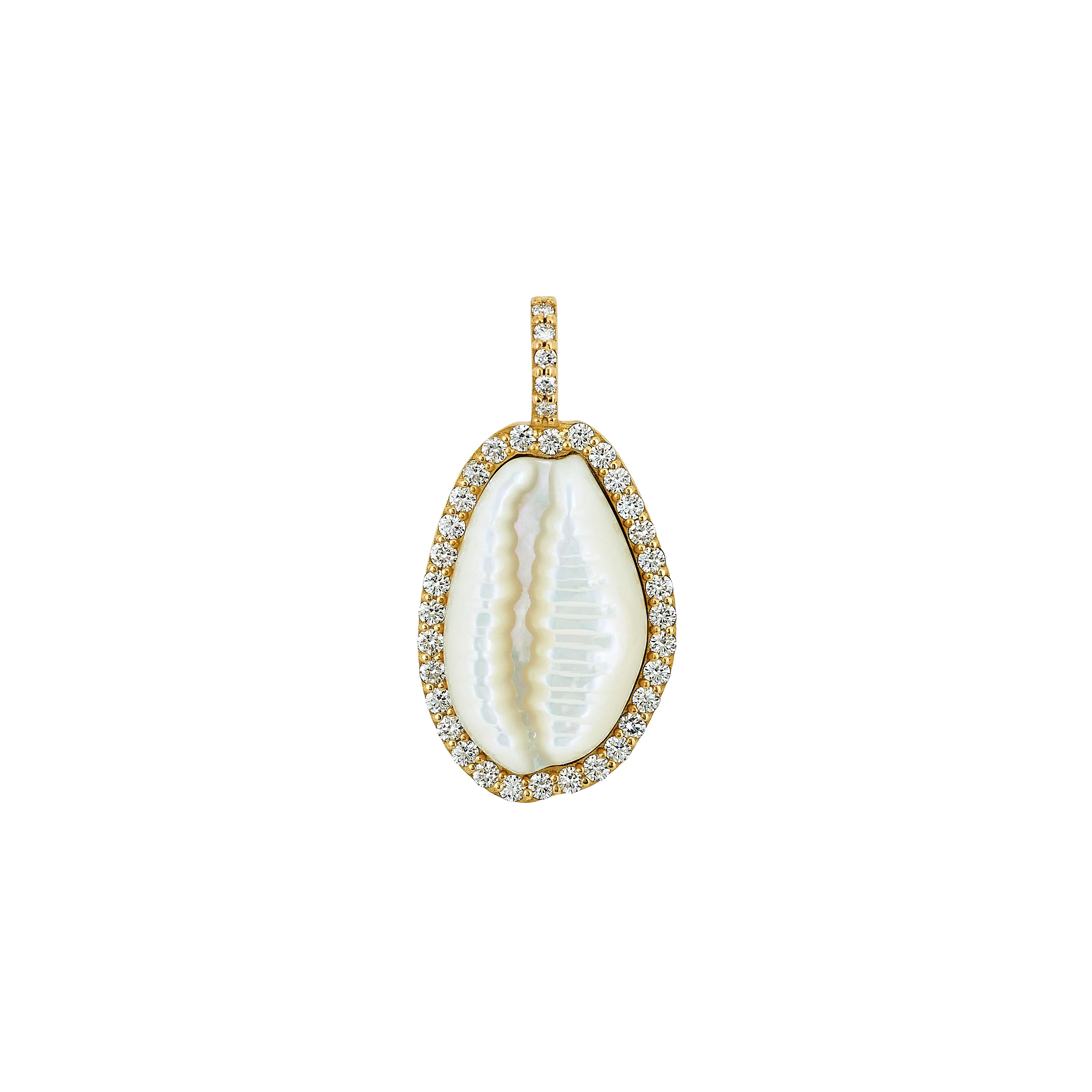 Diamond Puka Shell Charm
