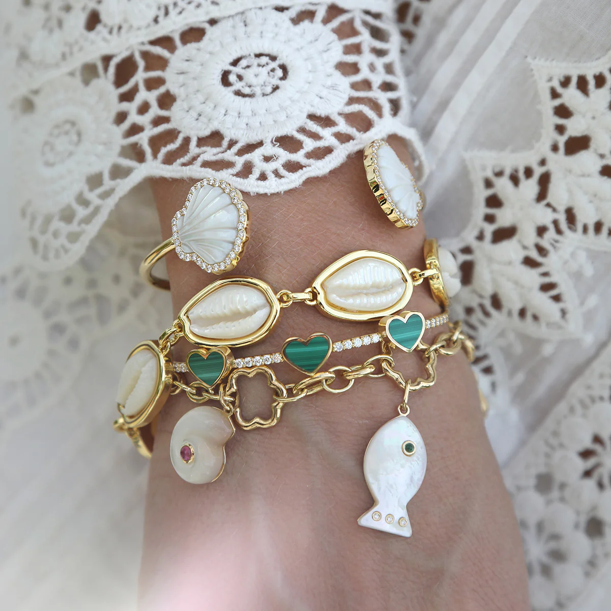 Diamond Sankaty Scallop Cuff - Image 2
