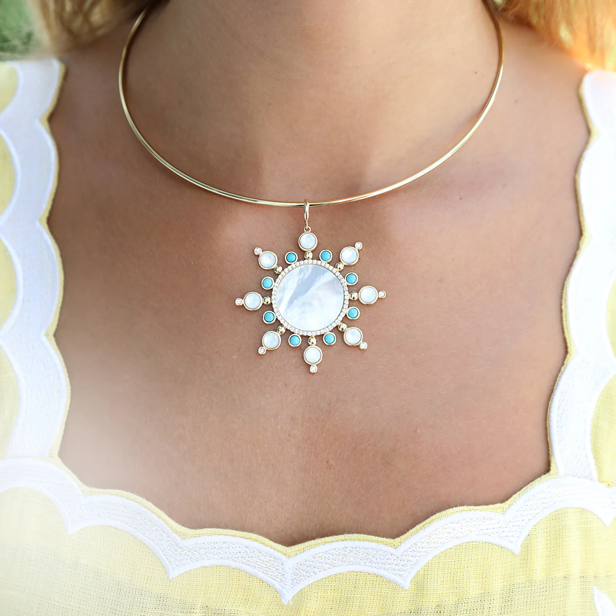 Diamond Sunburst Pendant - Image 2