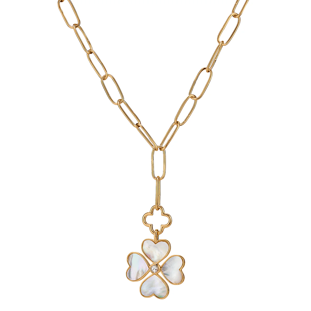 Heart Clover Charm + Clover Lariat