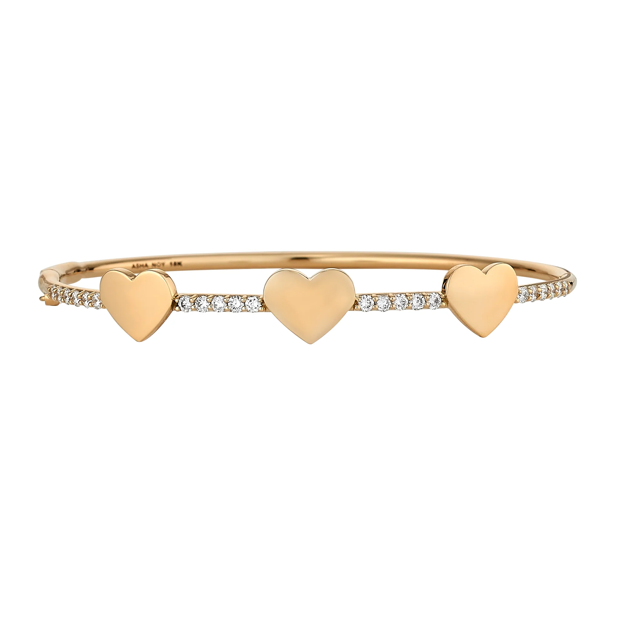 Gold Heart Bangle