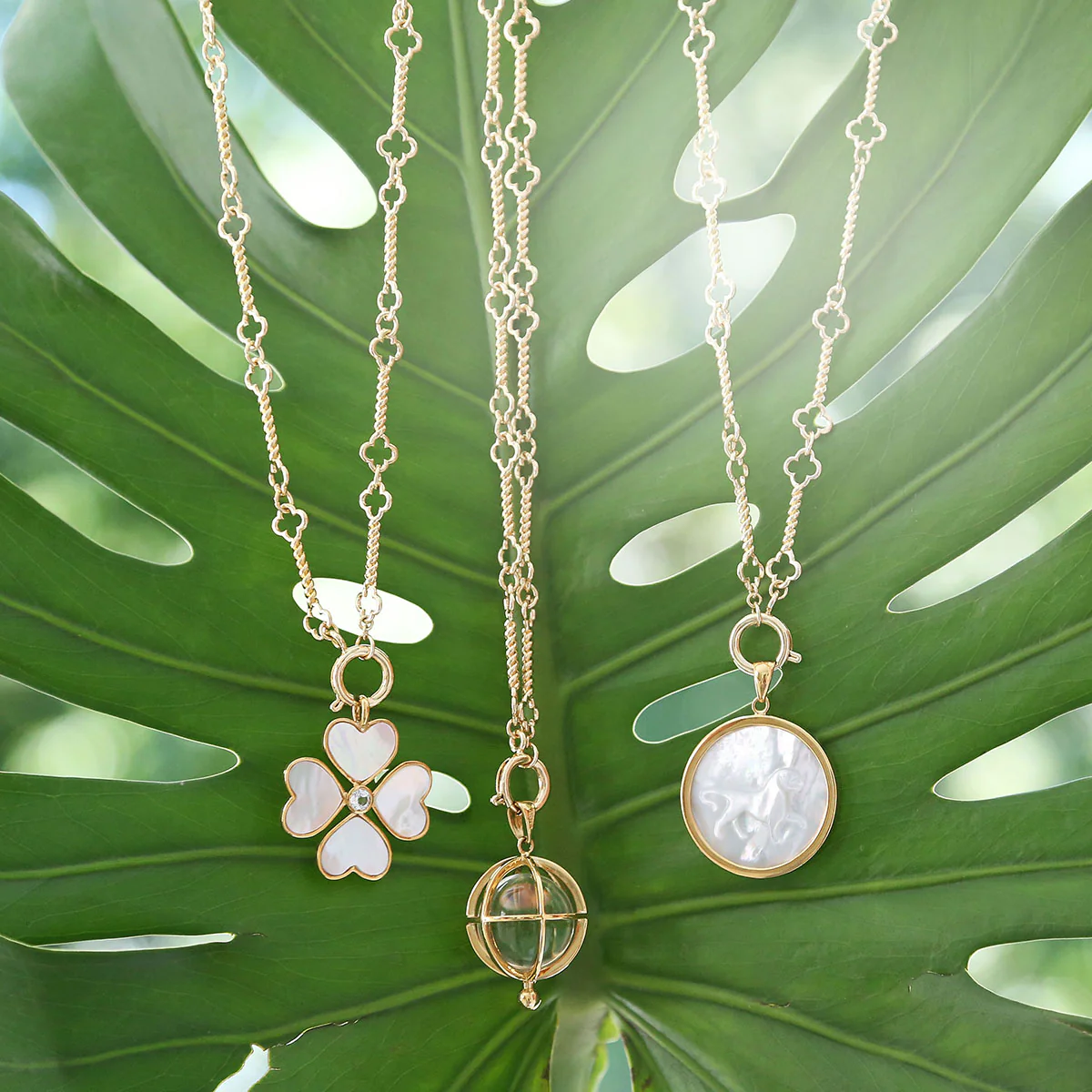 Heart Clover Charm + Quatrefoil Chain - Image 3