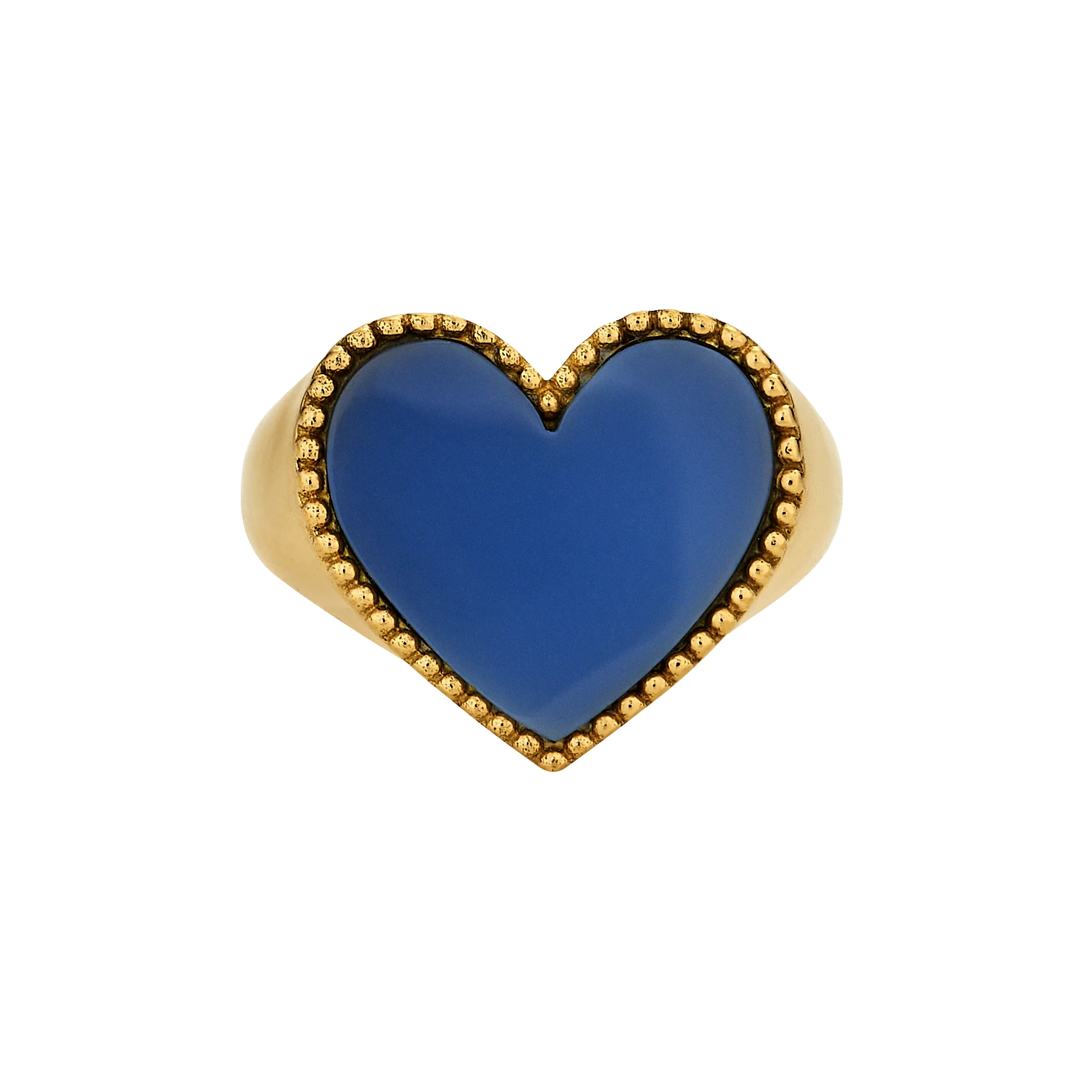 Heart Pinky Ring - Bi Color Agate - Image 6