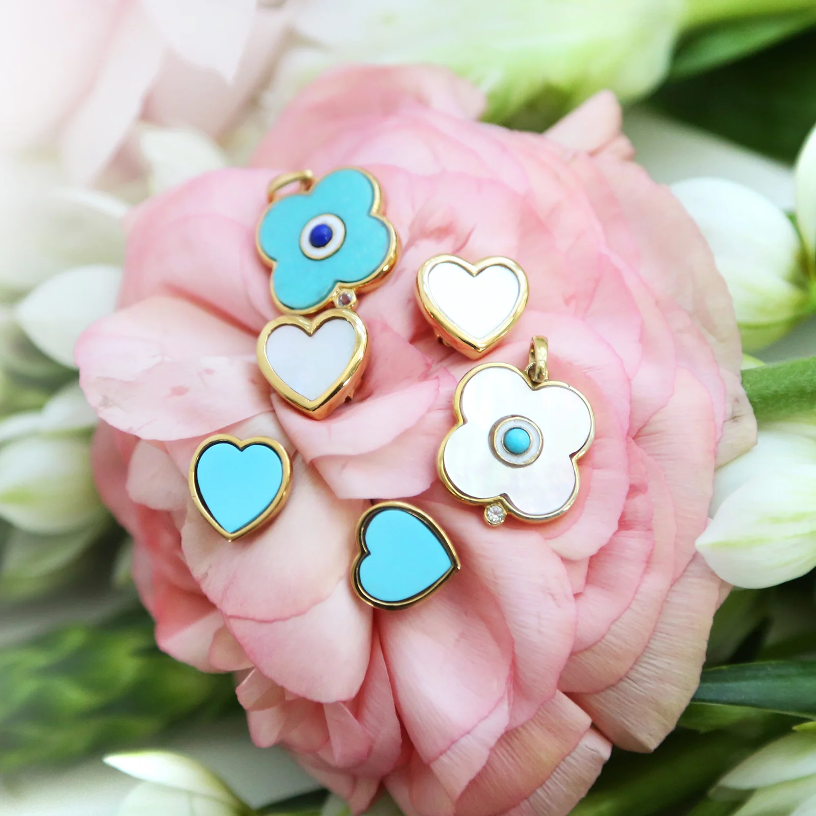 Heart Studs - MOP - Image 3