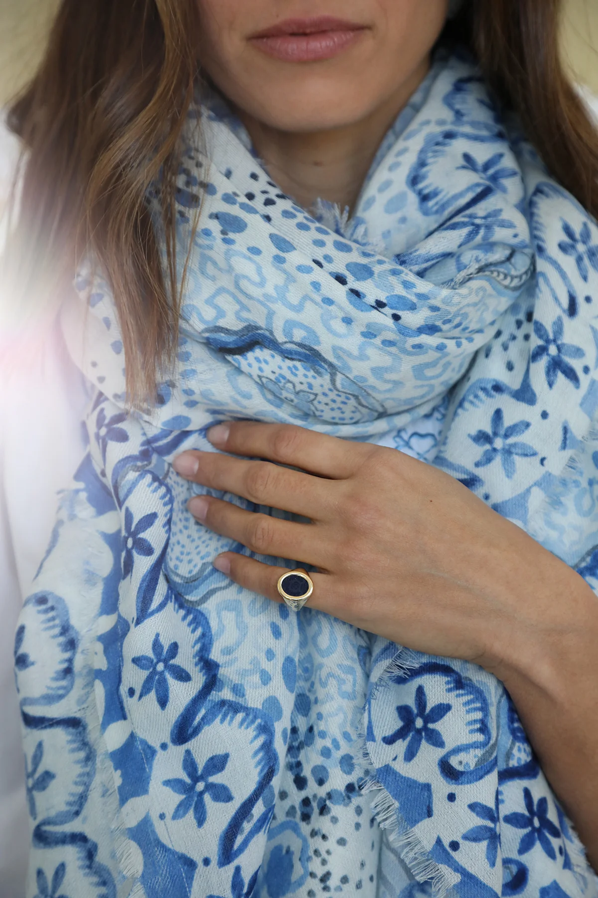 Indigo Botanica Trellis Scarf - Image 3