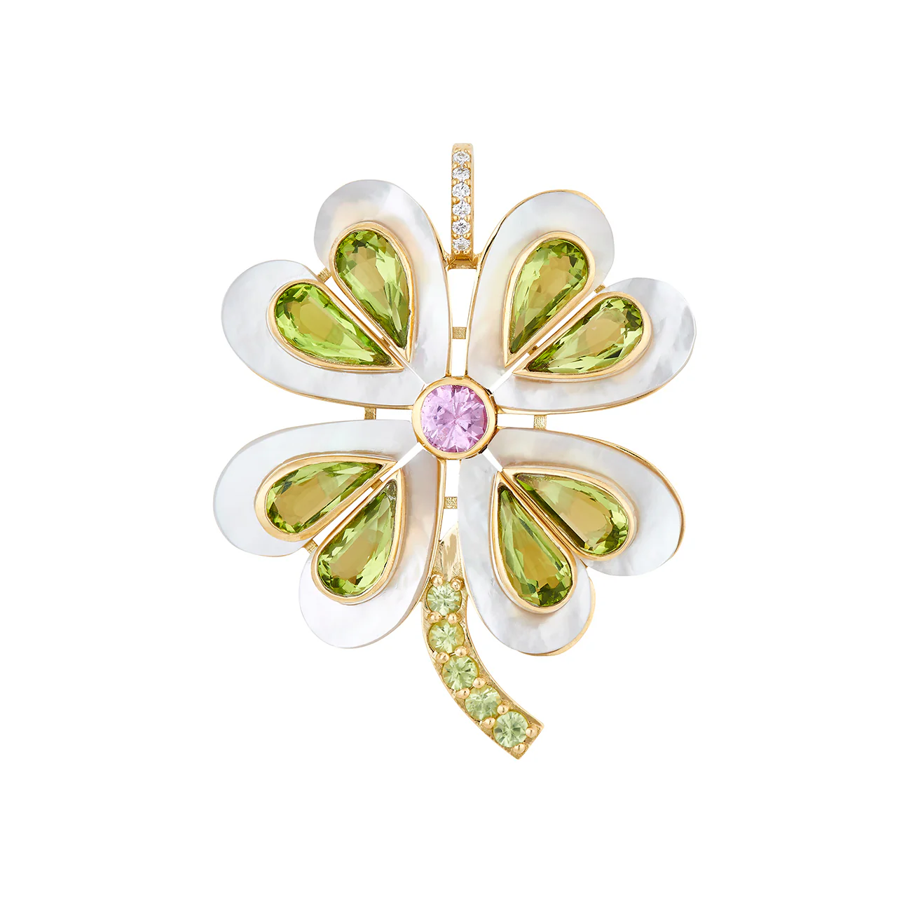 Peridot Jolie Clover Pendant