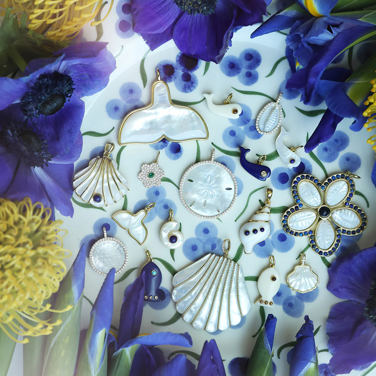 Monomoy Shell Charm - Lapis - Image 4