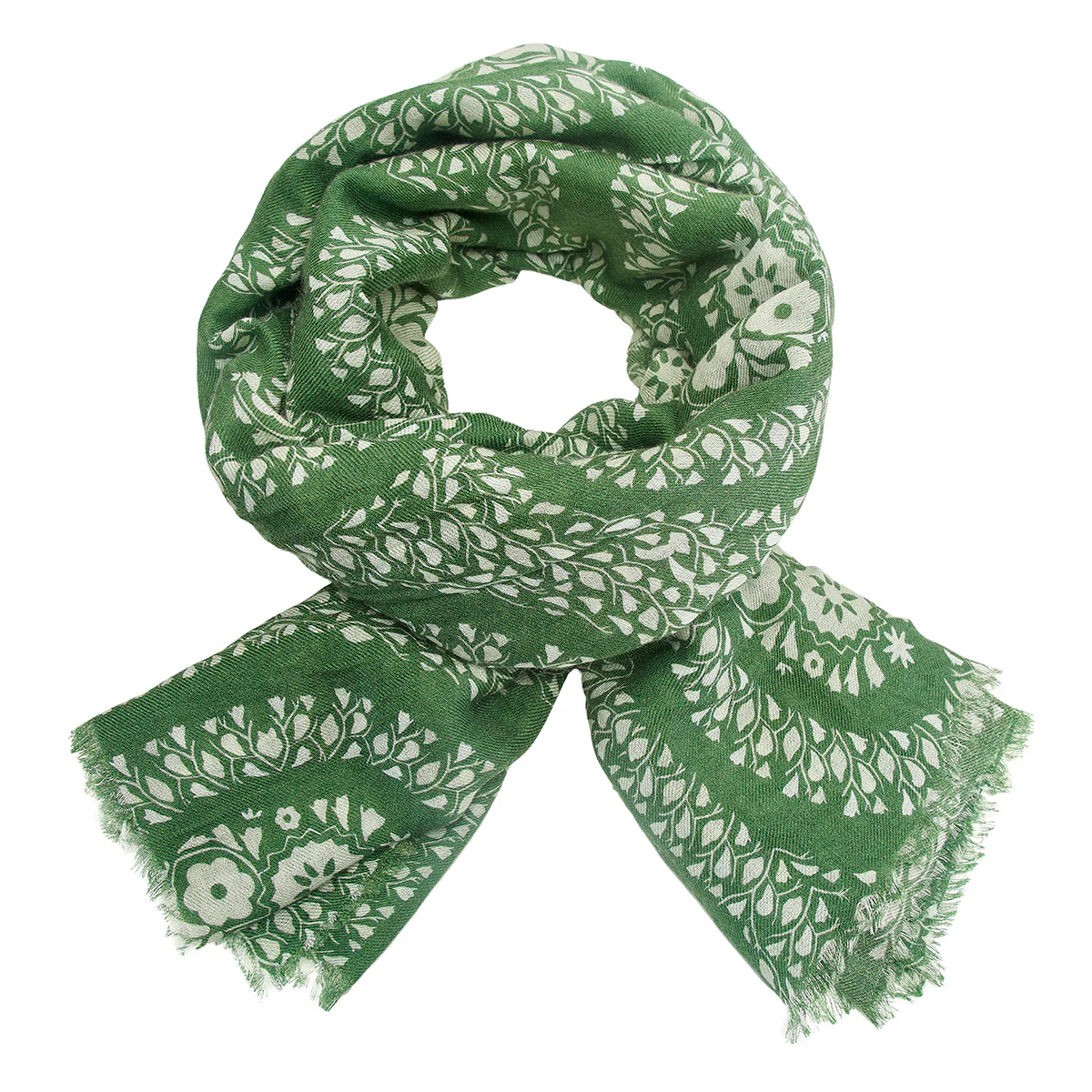 Olive Paisley Bloom Scarf