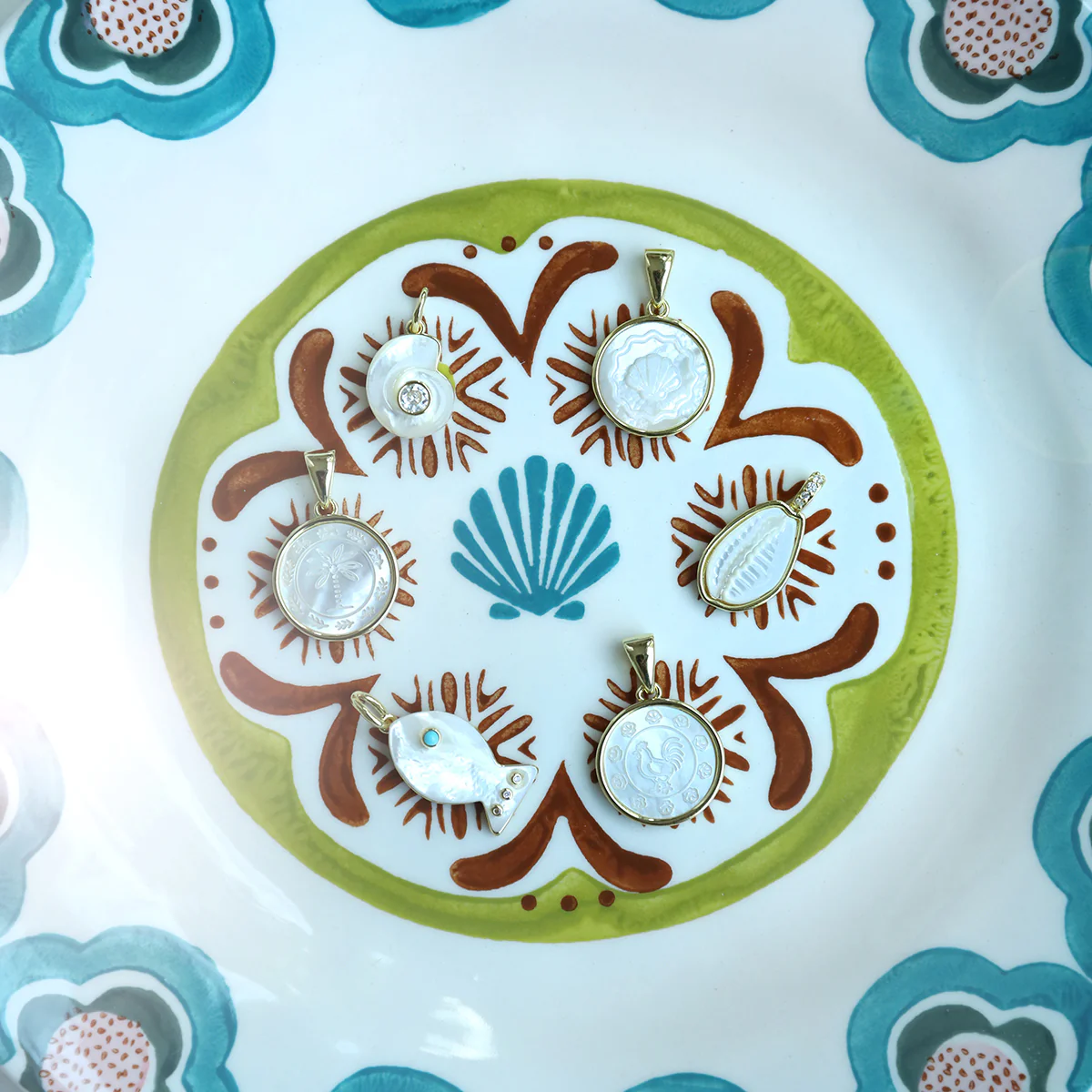 Palm Beach Etched Charm 16mm - Image 3
