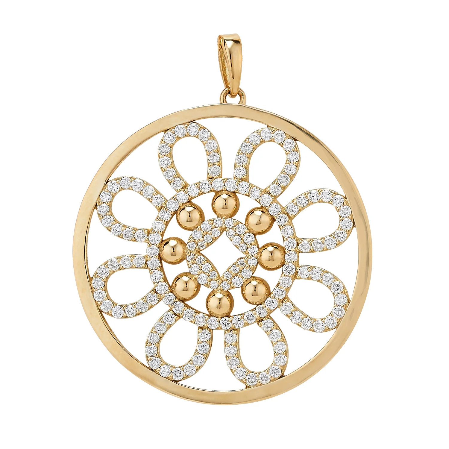 Pave Diamond Mosaic Pendant