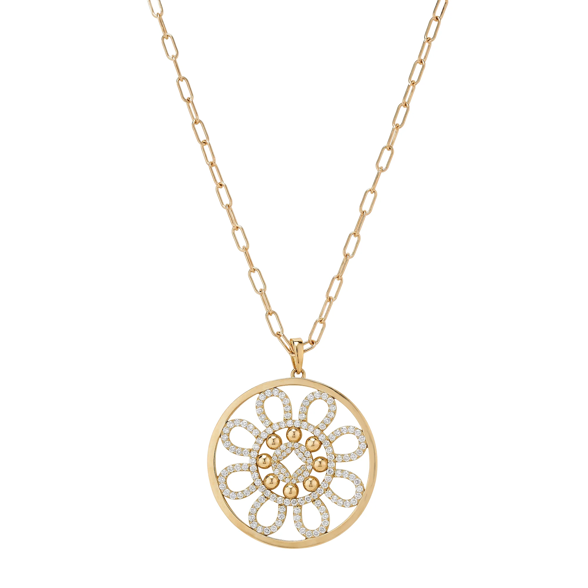 Pave Diamond Mosaic Pendant - Image 7