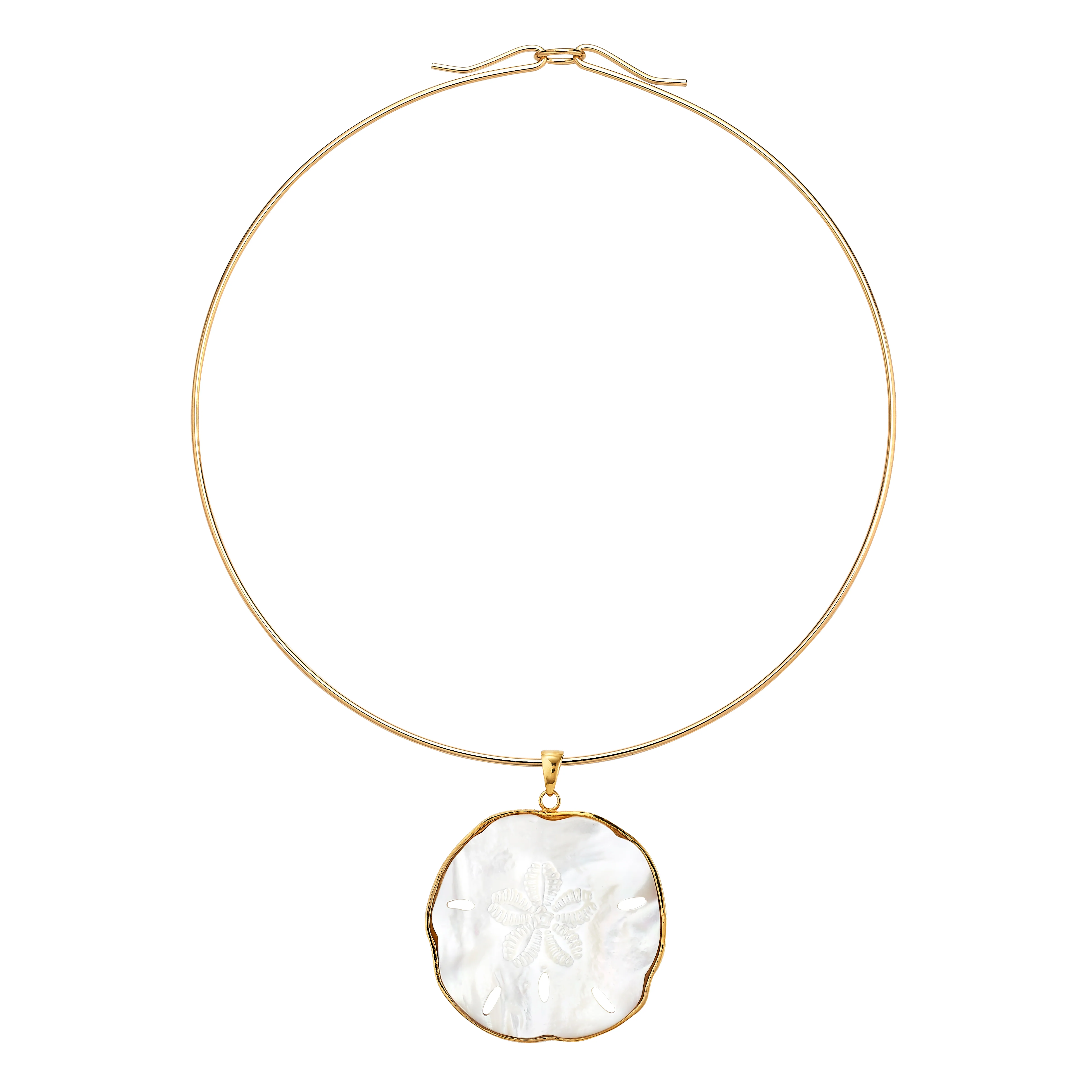 Sand Dollar Pendant + Neck Wire - Image 3