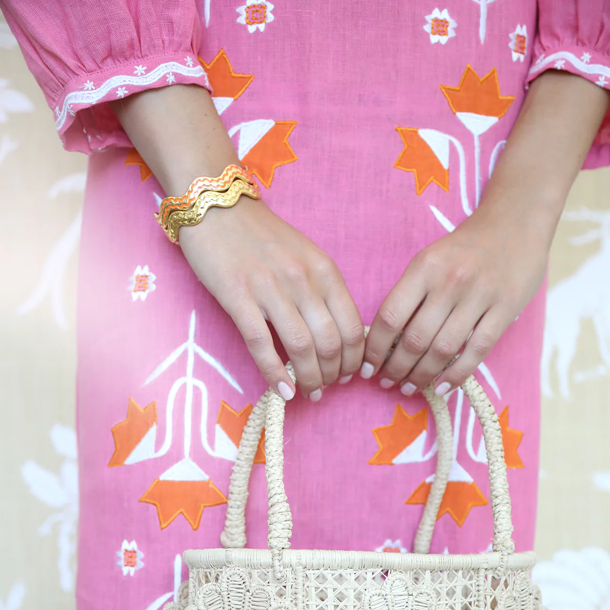 Stacking Squiggle Cuff - Orange - Image 2