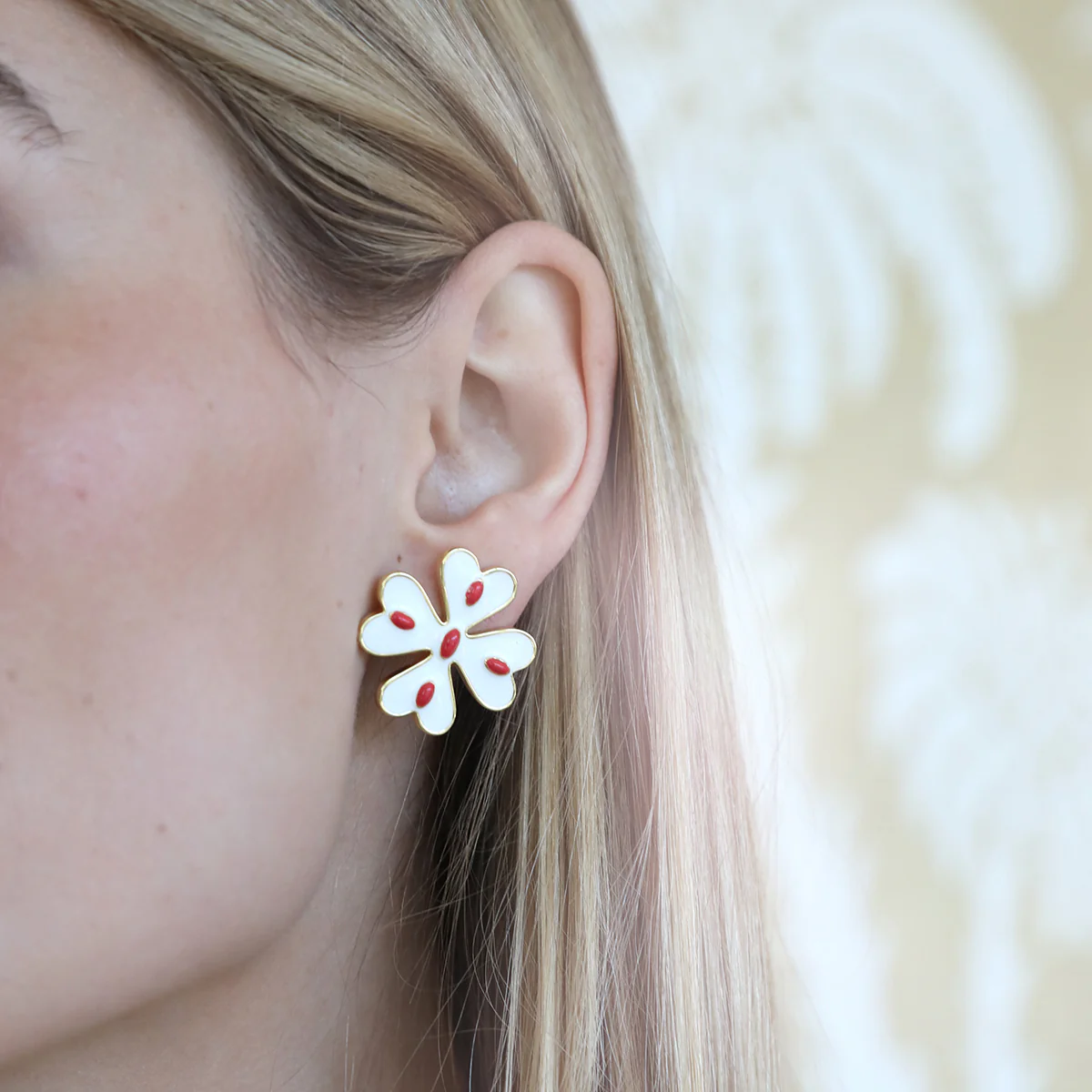 Talitha Stud - Coral - Image 2