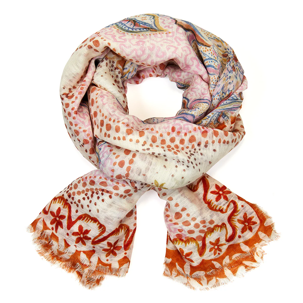 Terracotta Botanica Trellis Scarf