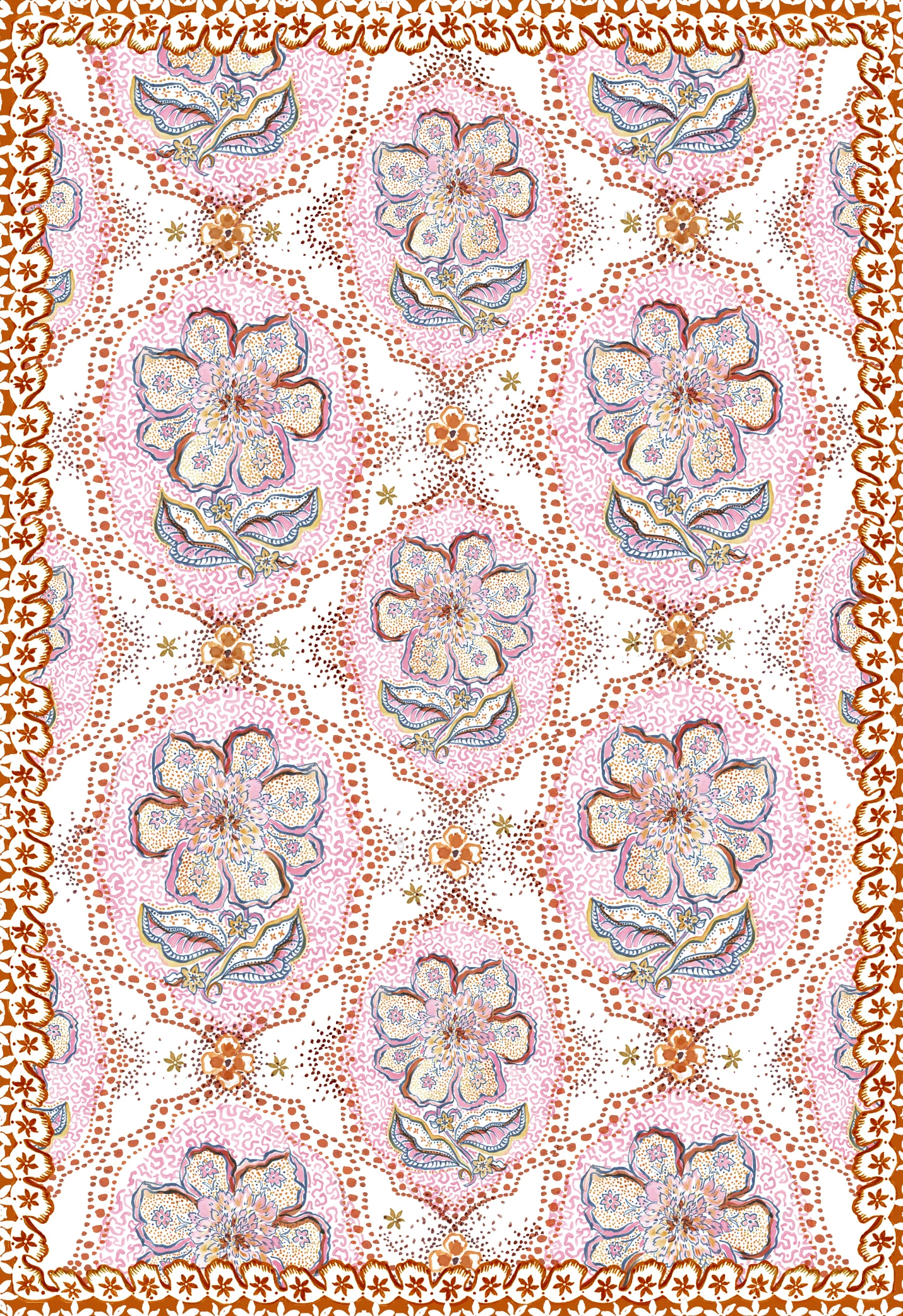 Terracotta Botanica Trellis Scarf - Image 5