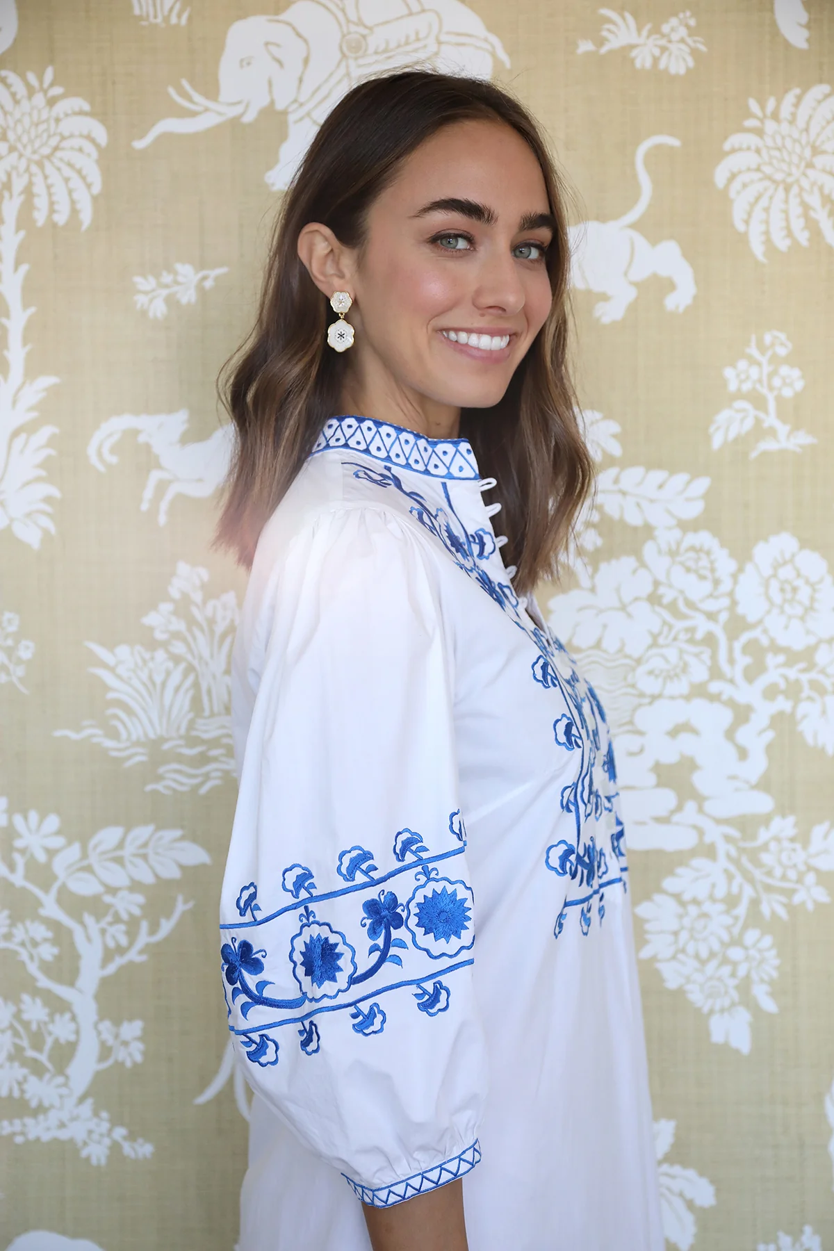 White Zoe Shirt Dress - Image 4